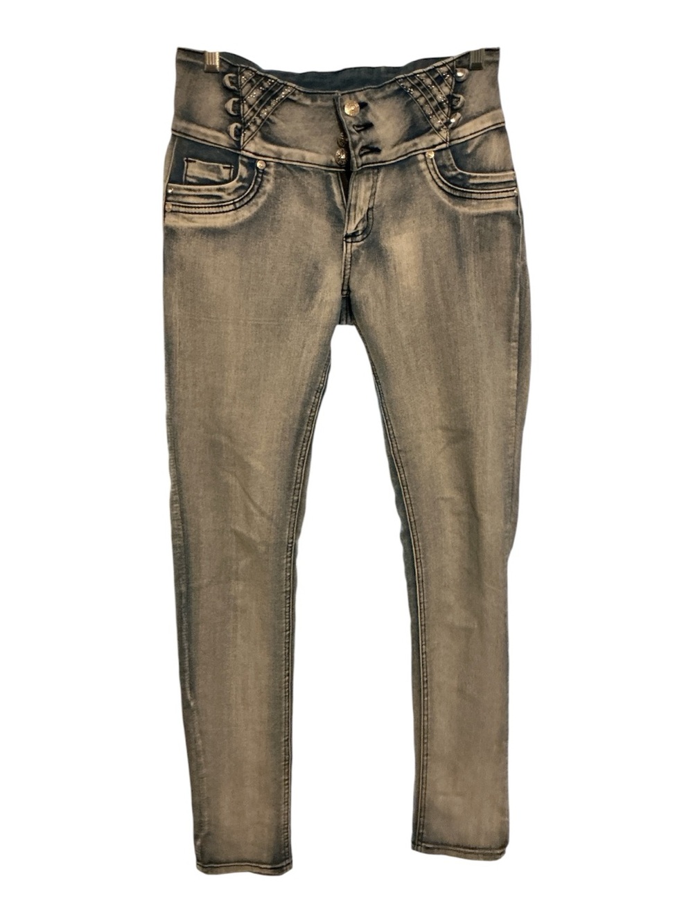 Tush push High-Waist Skinny Jeans in Faded blue Jean